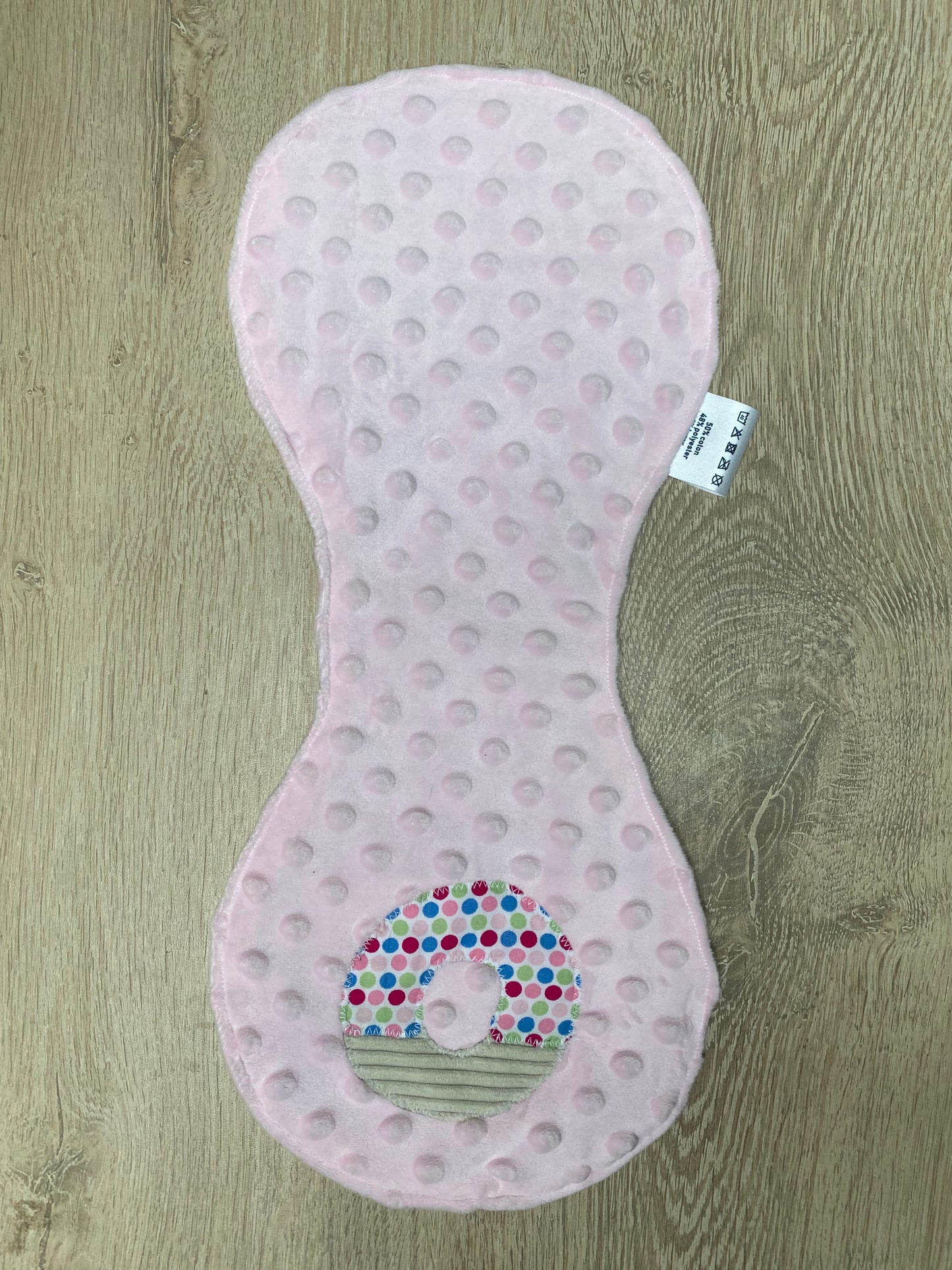 Bavoir d'épaule - petit donut - Rose/Fuchsia - Fabrication artisanale