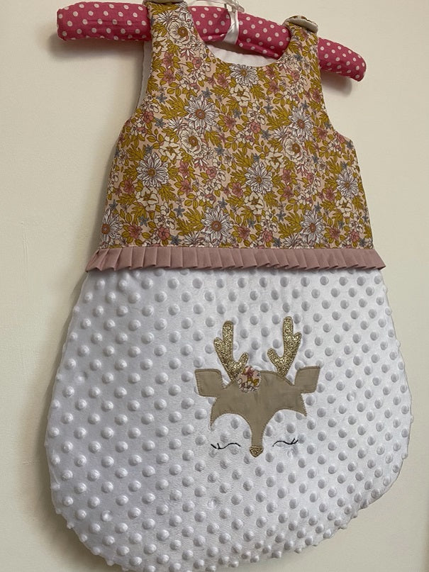 Gigoteuse 0-6M - Collection petit cerf - Rose/Moutarde