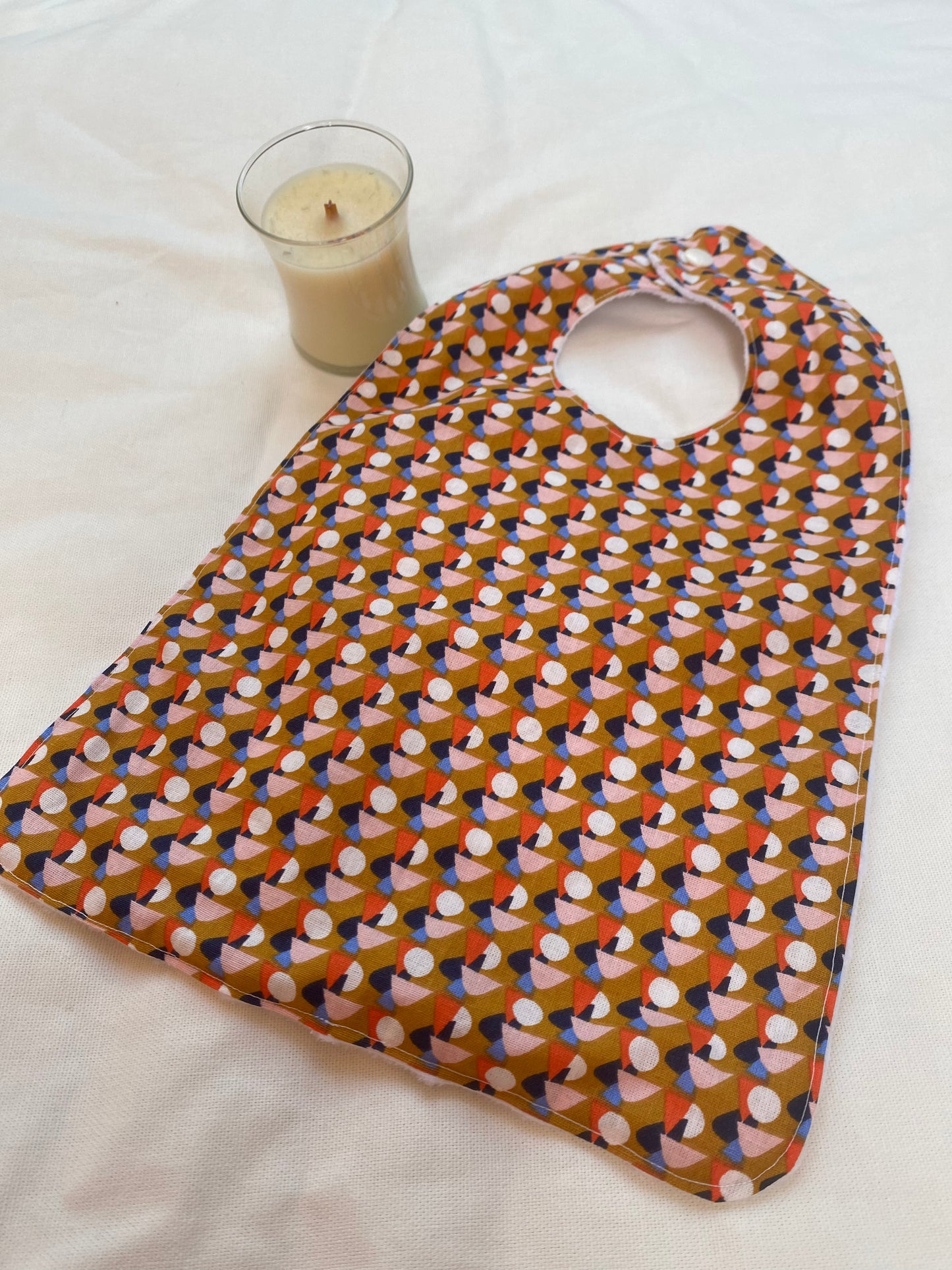 Bavoir - Collection Toucan- Blanc/Multicolores