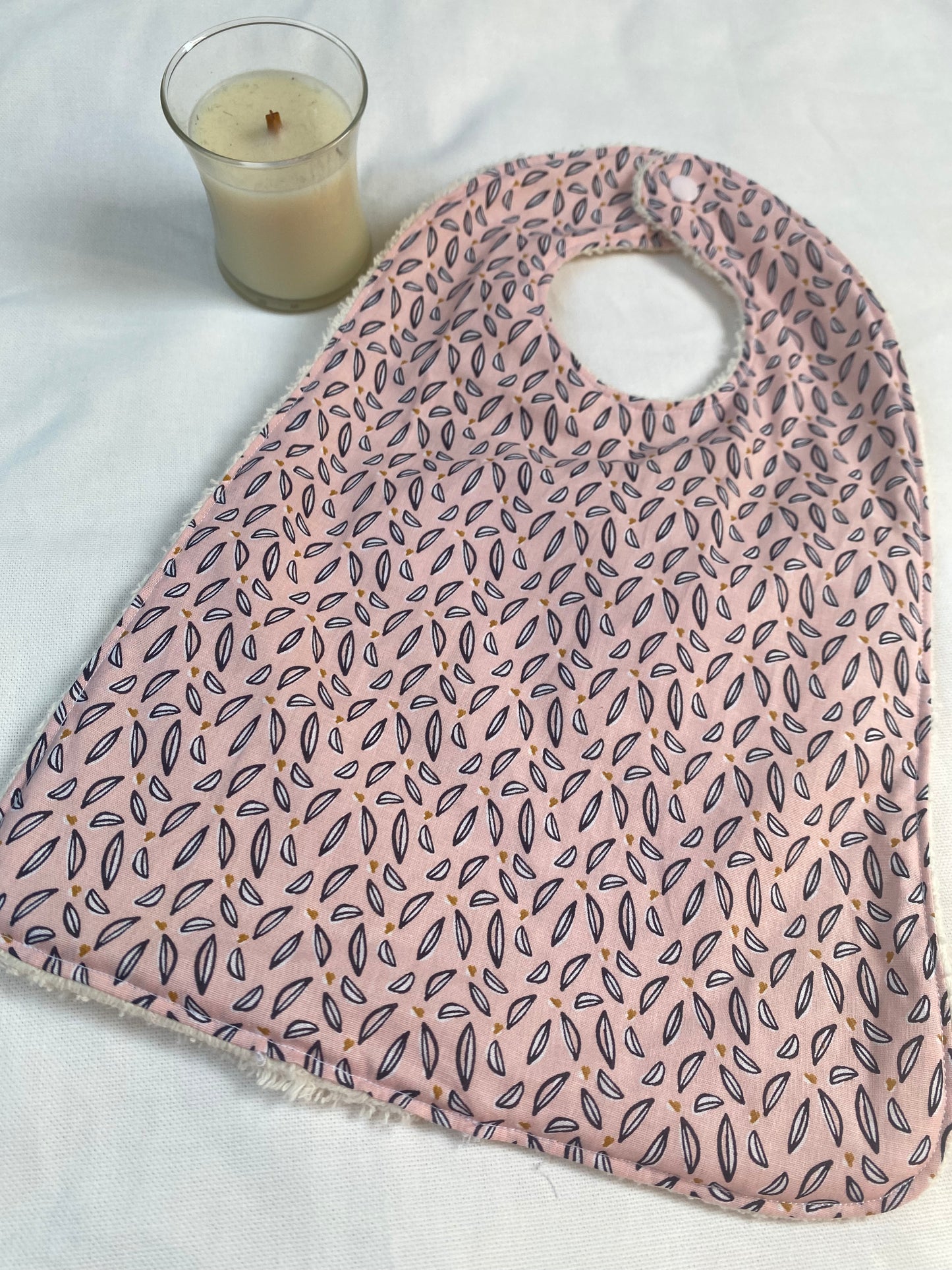 Bavoir - Collection Toucan- Crème/Rose