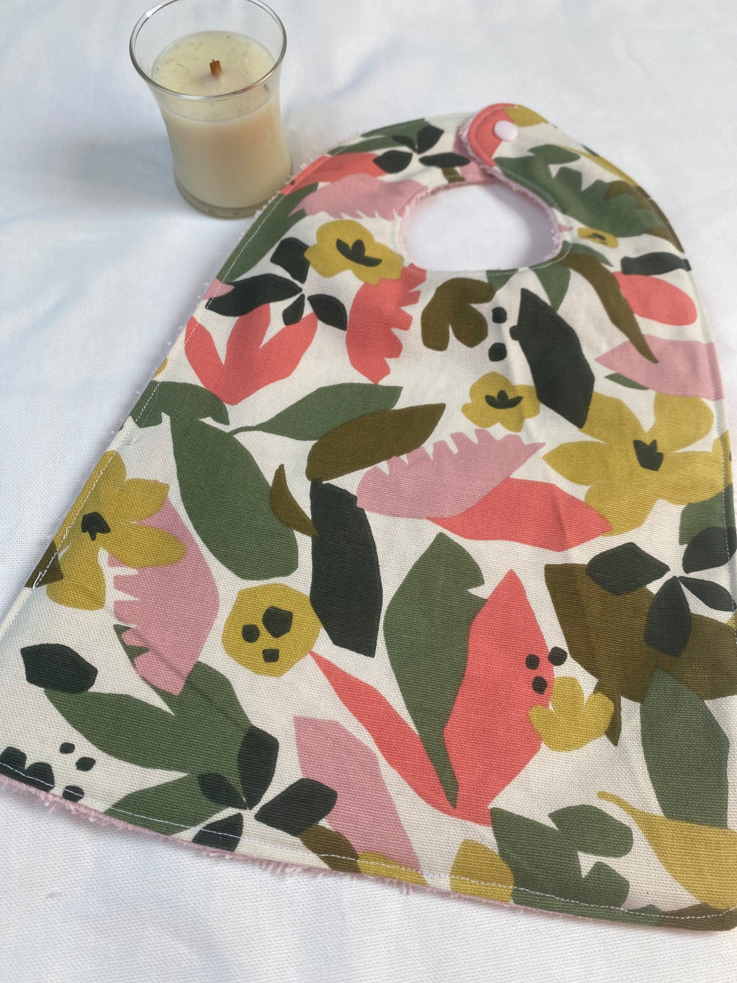 Bavoir - Collection Toucan- Rose/Jungle