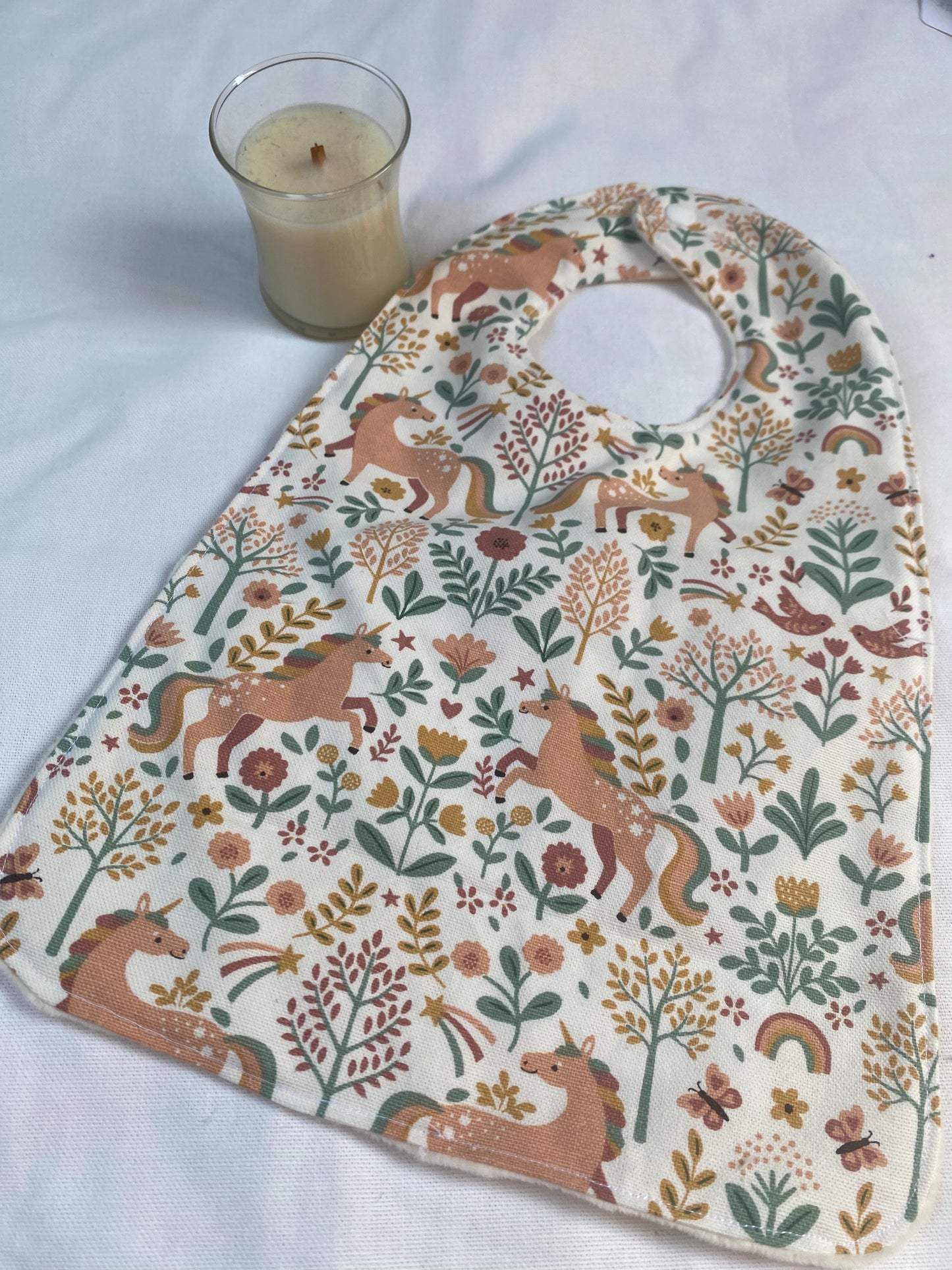 Bavoir - Collection Prince & princesses - Crème/Saumon