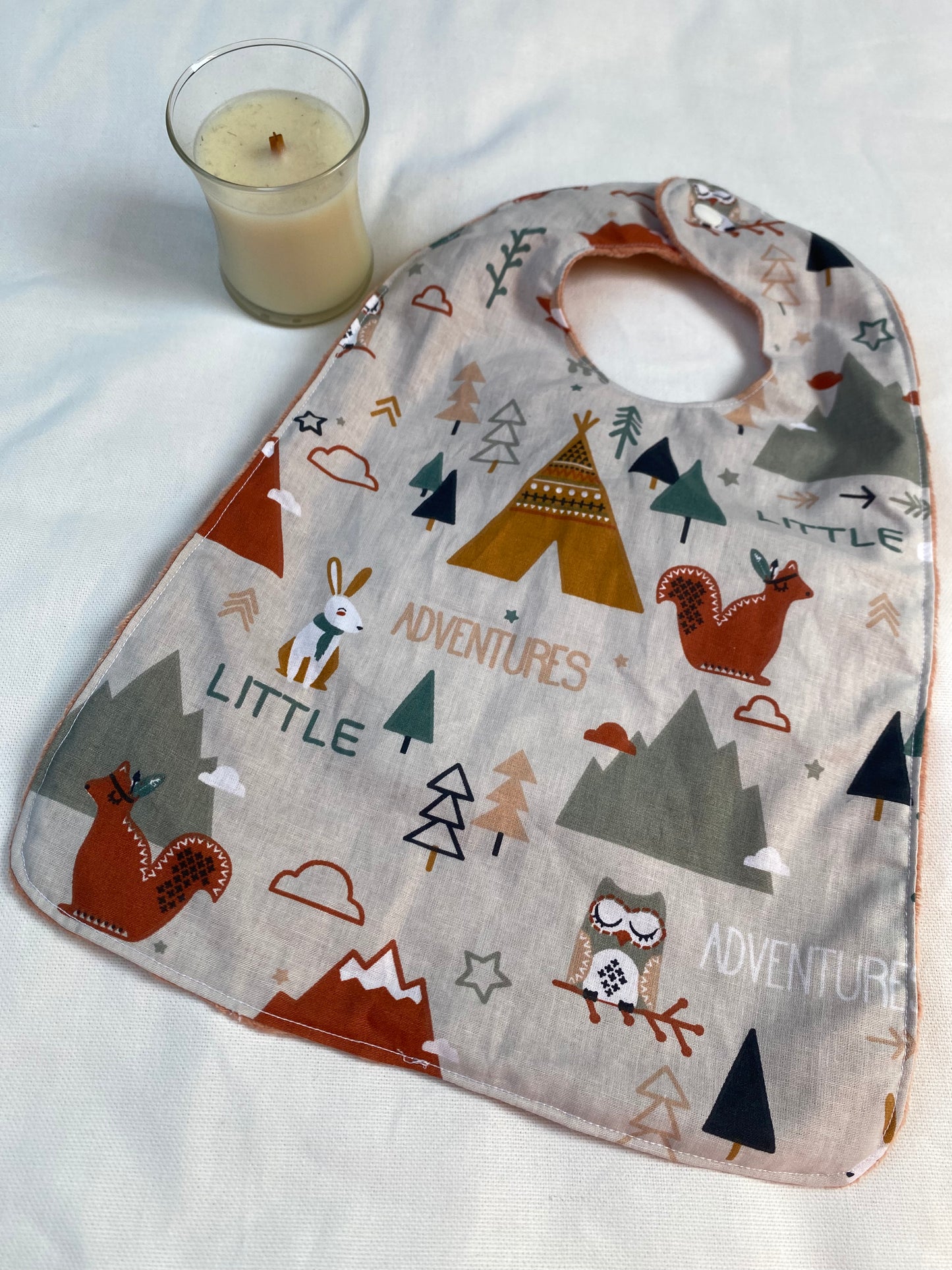 Bavoir - Collection Prince & princesses - Saumon/Multicolores