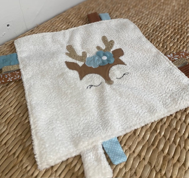 Doudou labels - Fox Collection - Taupe/Cream