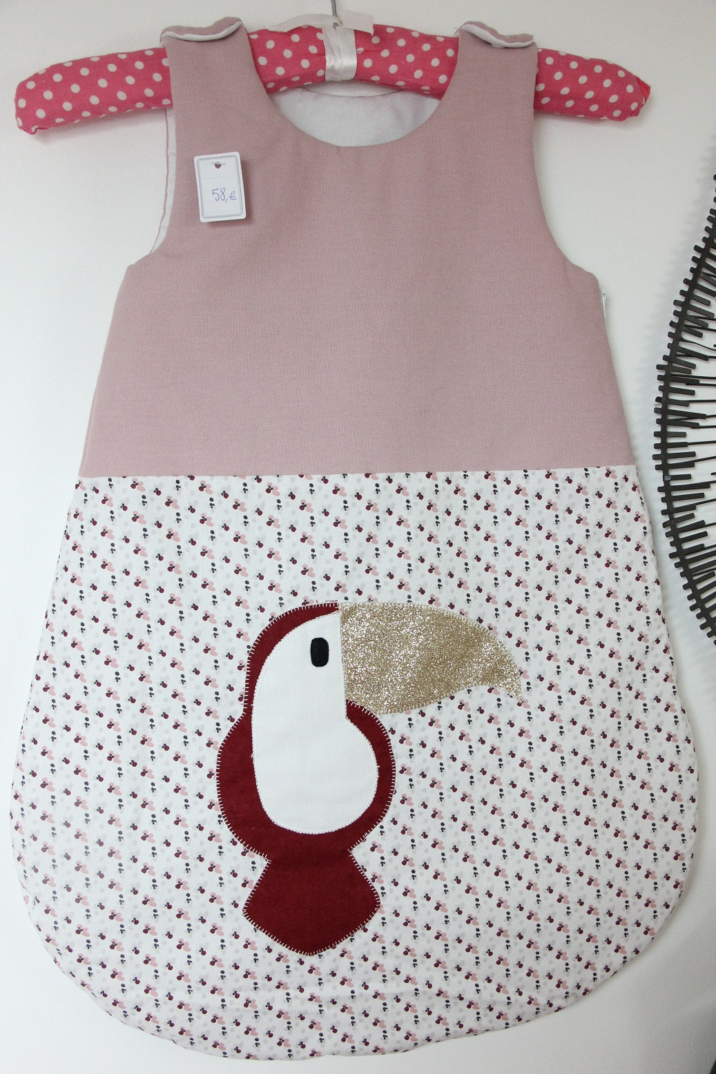 Gigoteuse Eté 0-6M - Collection Toucan - Vieux rose/Bordeaux