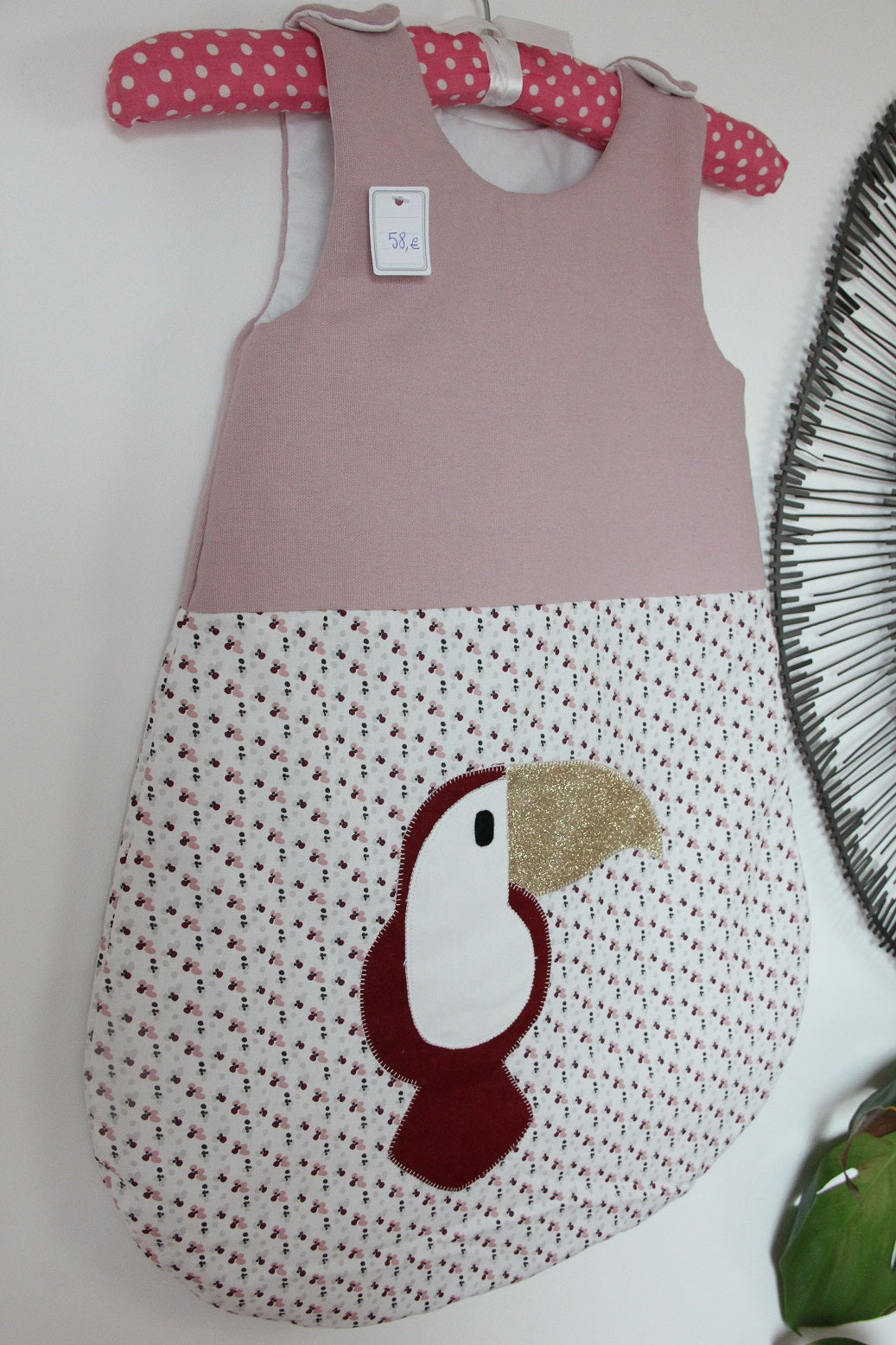 Gigoteuse Eté 0-6M - Collection Toucan - Vieux rose/Bordeaux
