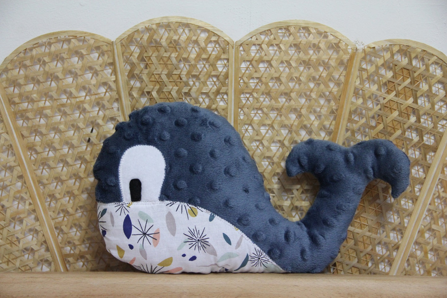 Doudou Baleine - Bleu nuit