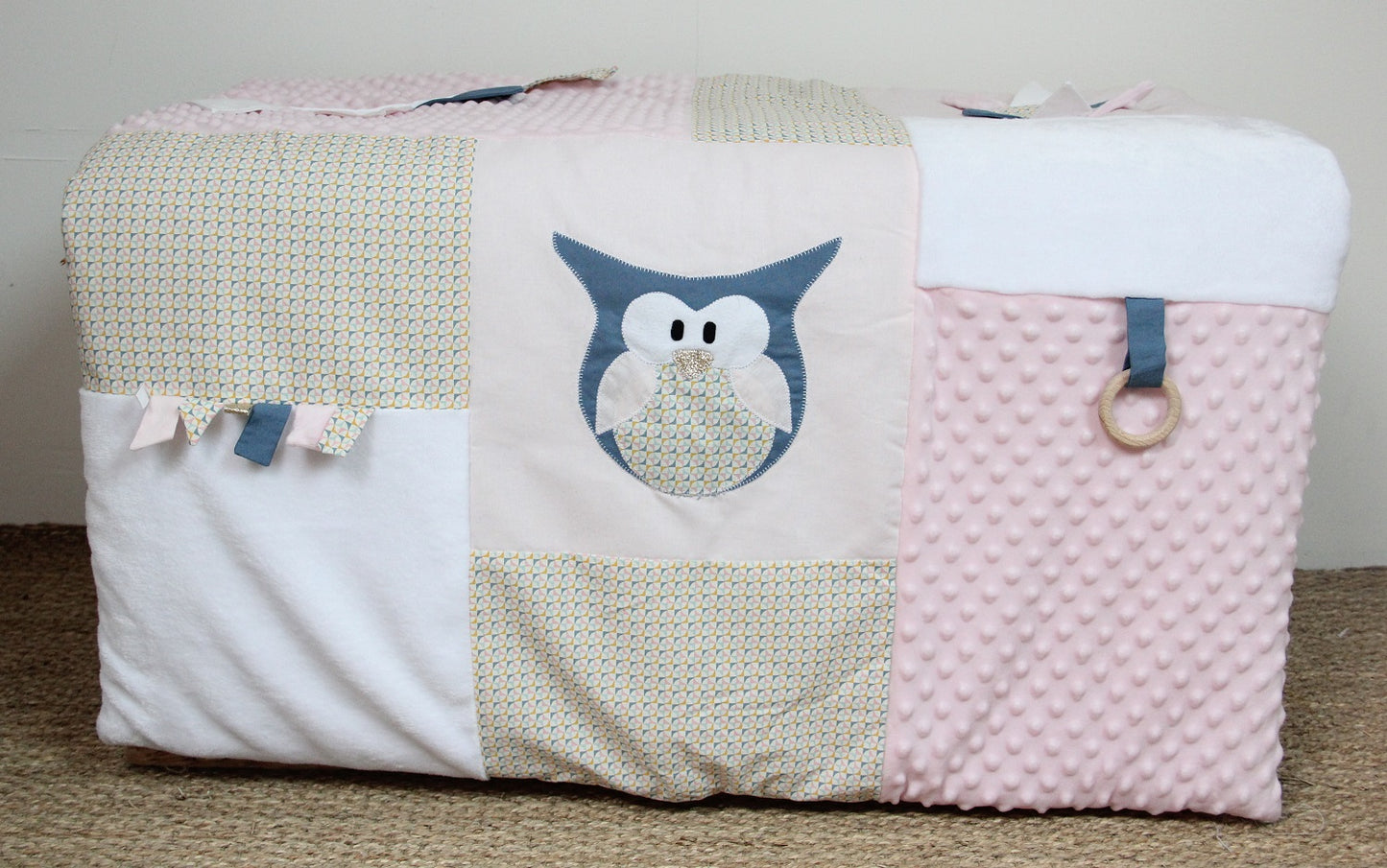 Tapis d'éveil - Collection Hibou - Rose/Bleu
