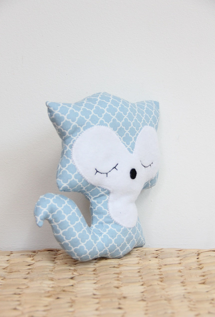 Doudou Renard - Bleu ciel