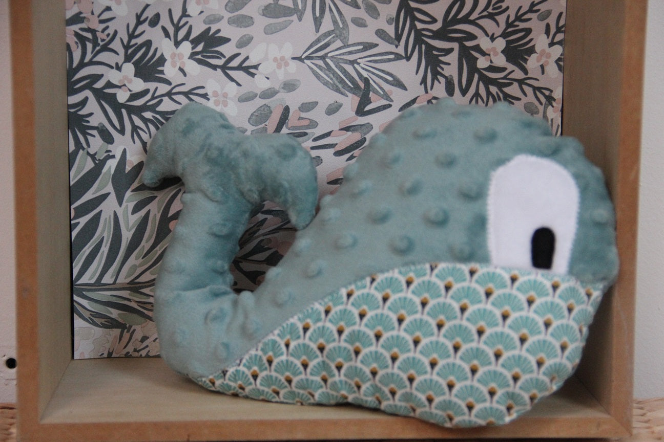 Doudou Baleine - Turquoise / Eventails