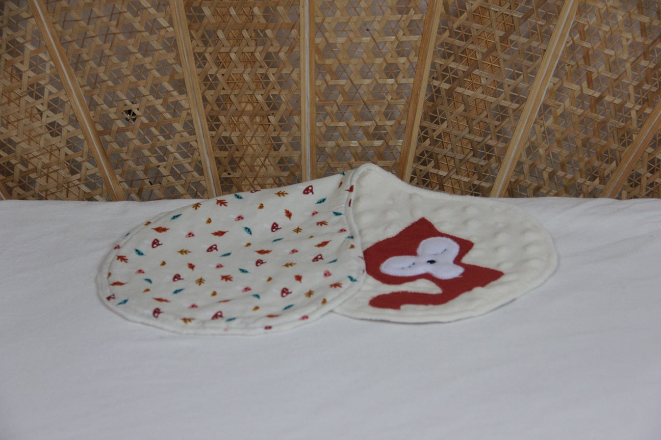 Bavoir d'épaule - Collection Renard - Crème/Rouille