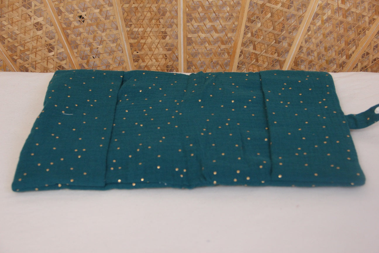 Protège carnet de santé - Collection Coquillage - Vert sapin