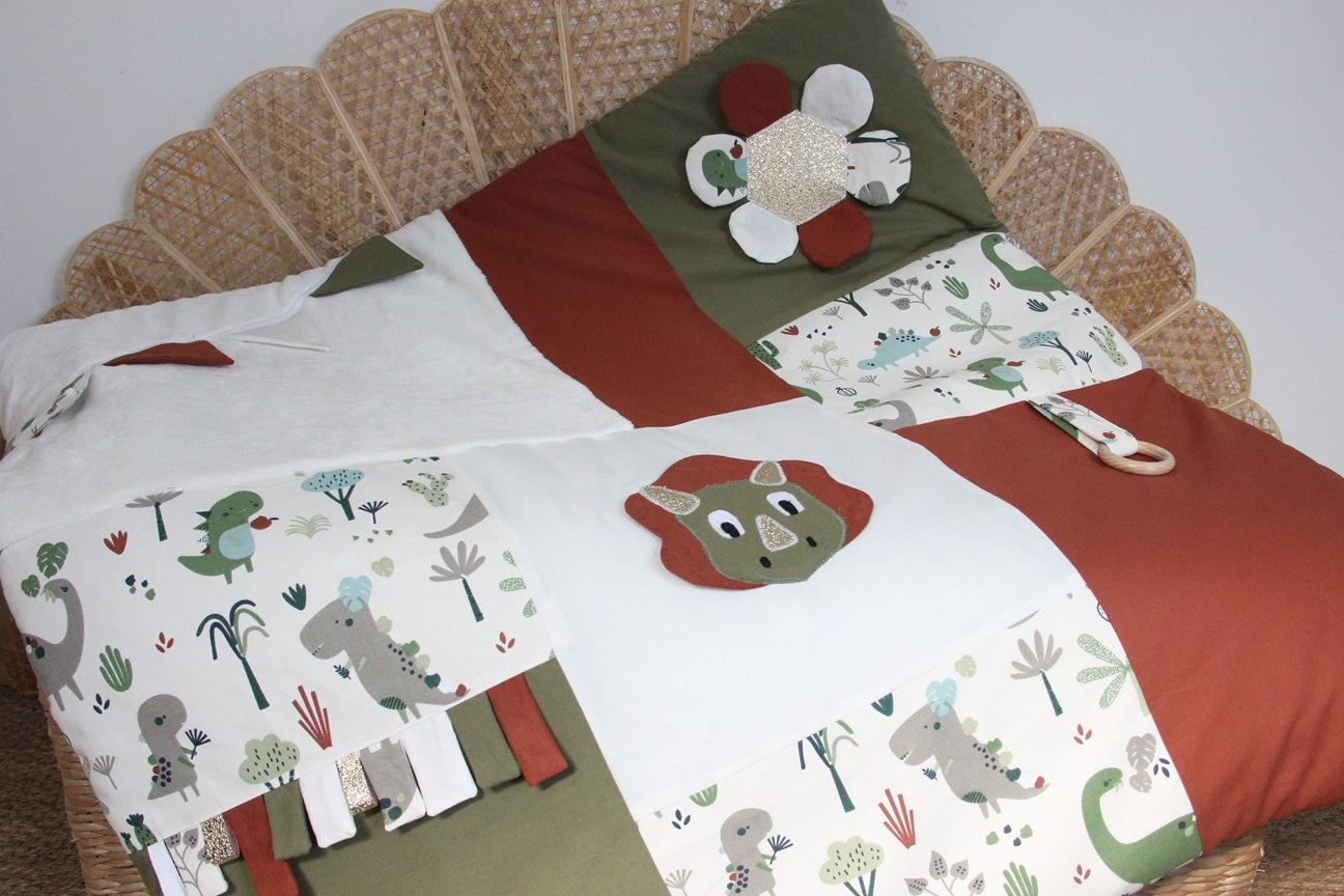 Tapis d'éveil - Collection Dino - Crème/Olive