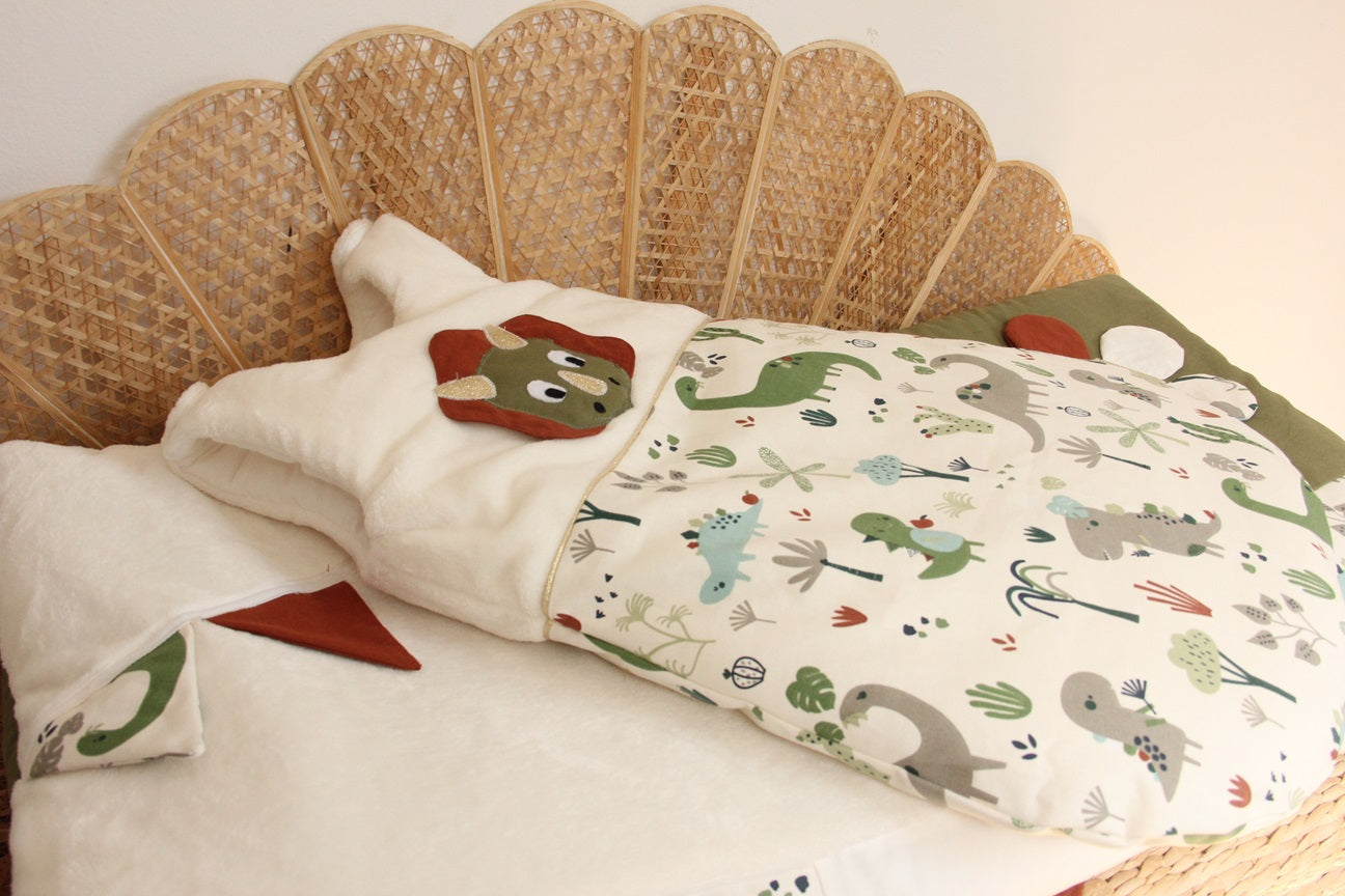 Gigoteuse 0-6M - Collection Dino - Crème/Olive