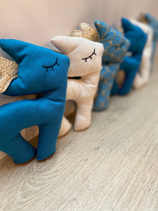 Guirlandes faons - Bleu/Crème