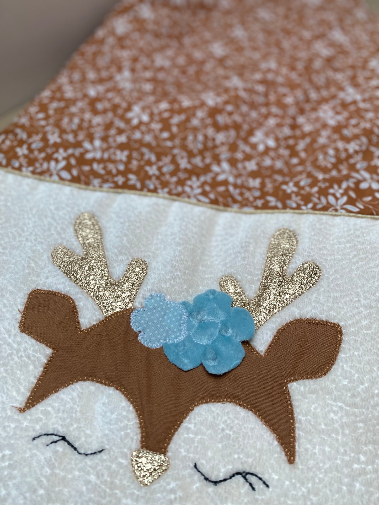 Gigoteuse 0-6M Mi saison - petit cerf - Collection Fleurs d'Automnes