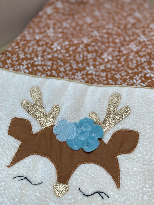 Gigoteuse 0-6M Mi saison - petit cerf - Collection Fleurs d'Automnes