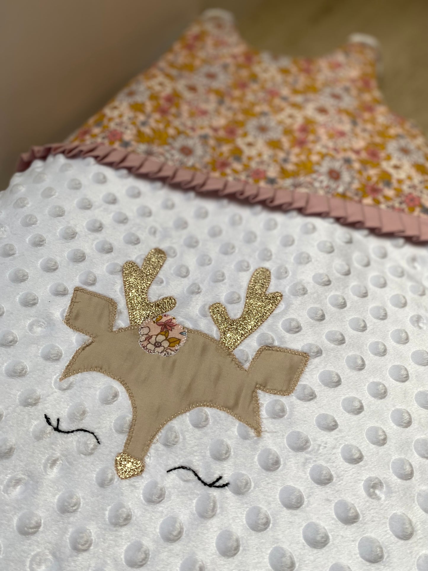 Gigoteuse 0-6M Hiver - Collection petit cerf - Rose/Moutarde