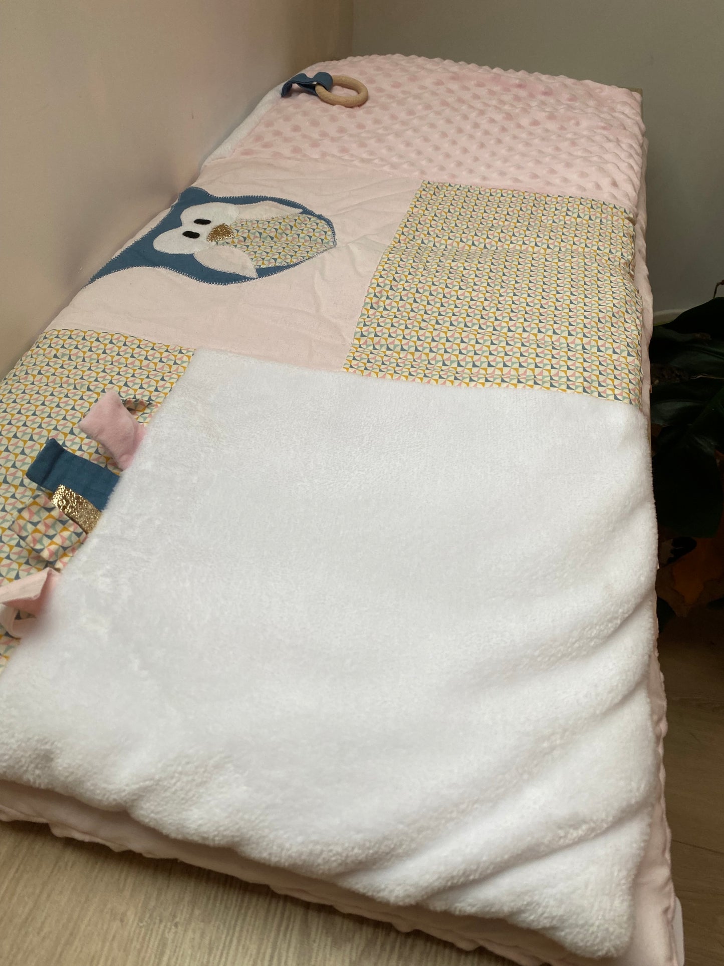 Tapis d'éveil - Collection Hibou - Rose/Bleu