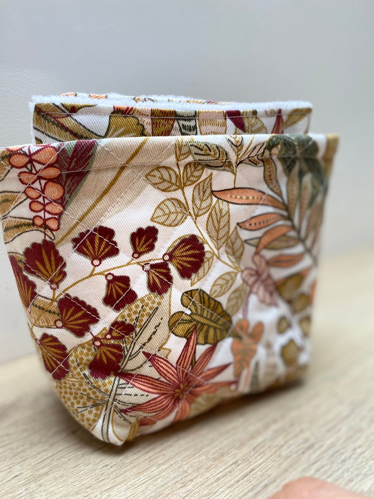 Panière de lingettes  - Blanc/Doré jungle