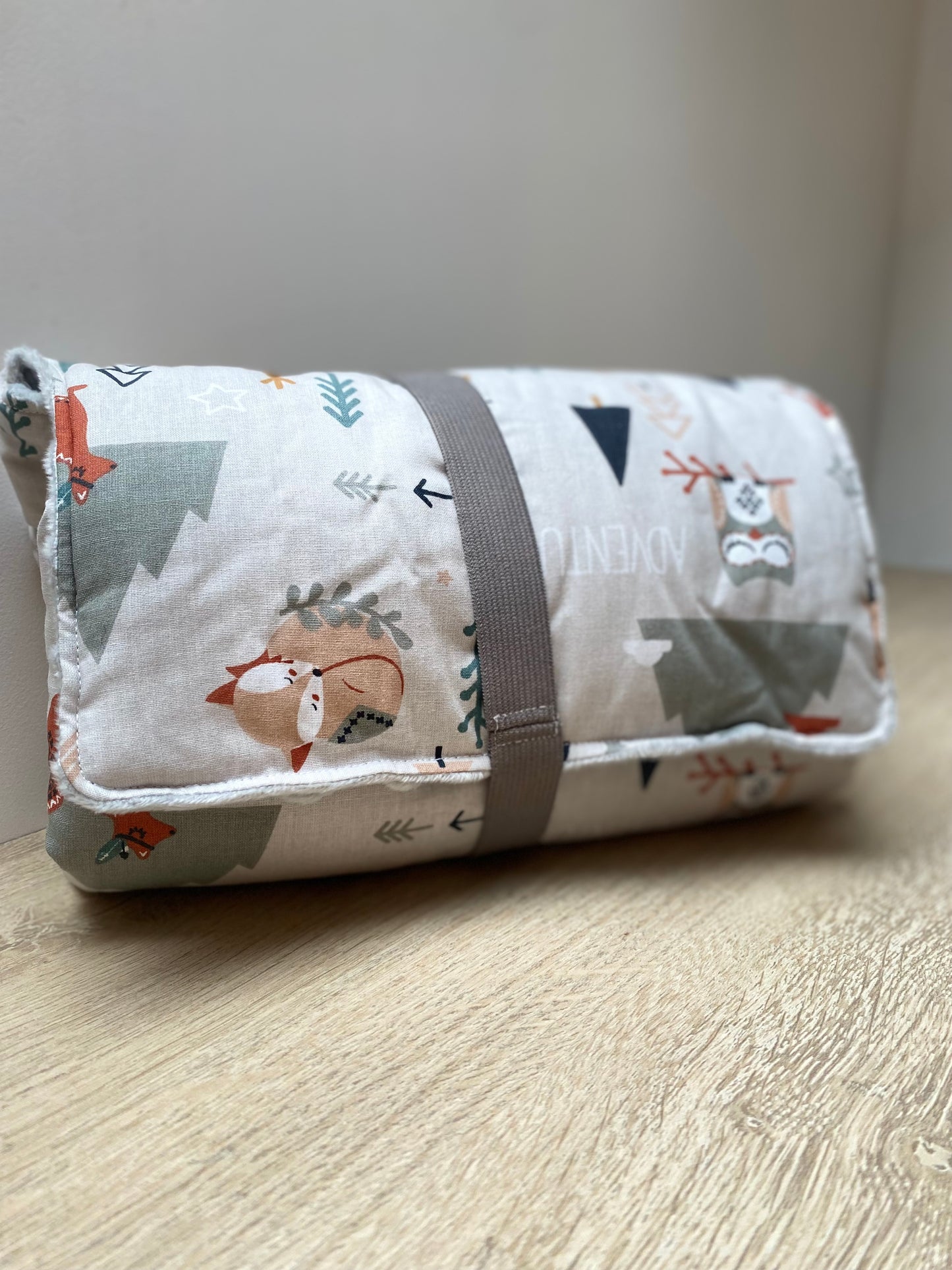 Tapis nomade Naissance Renard Gris/Multicolores