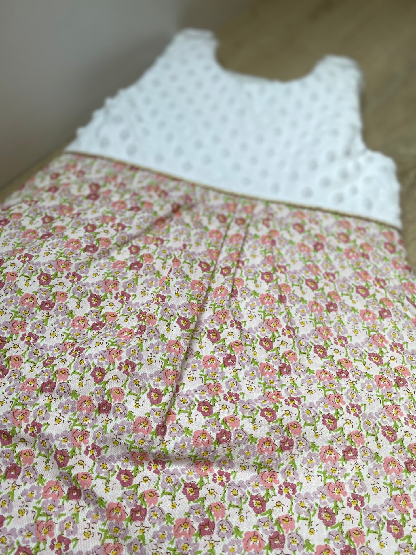 Gigoteuse Mi saison 0-6M - Collection liberty - Blanc/Rose