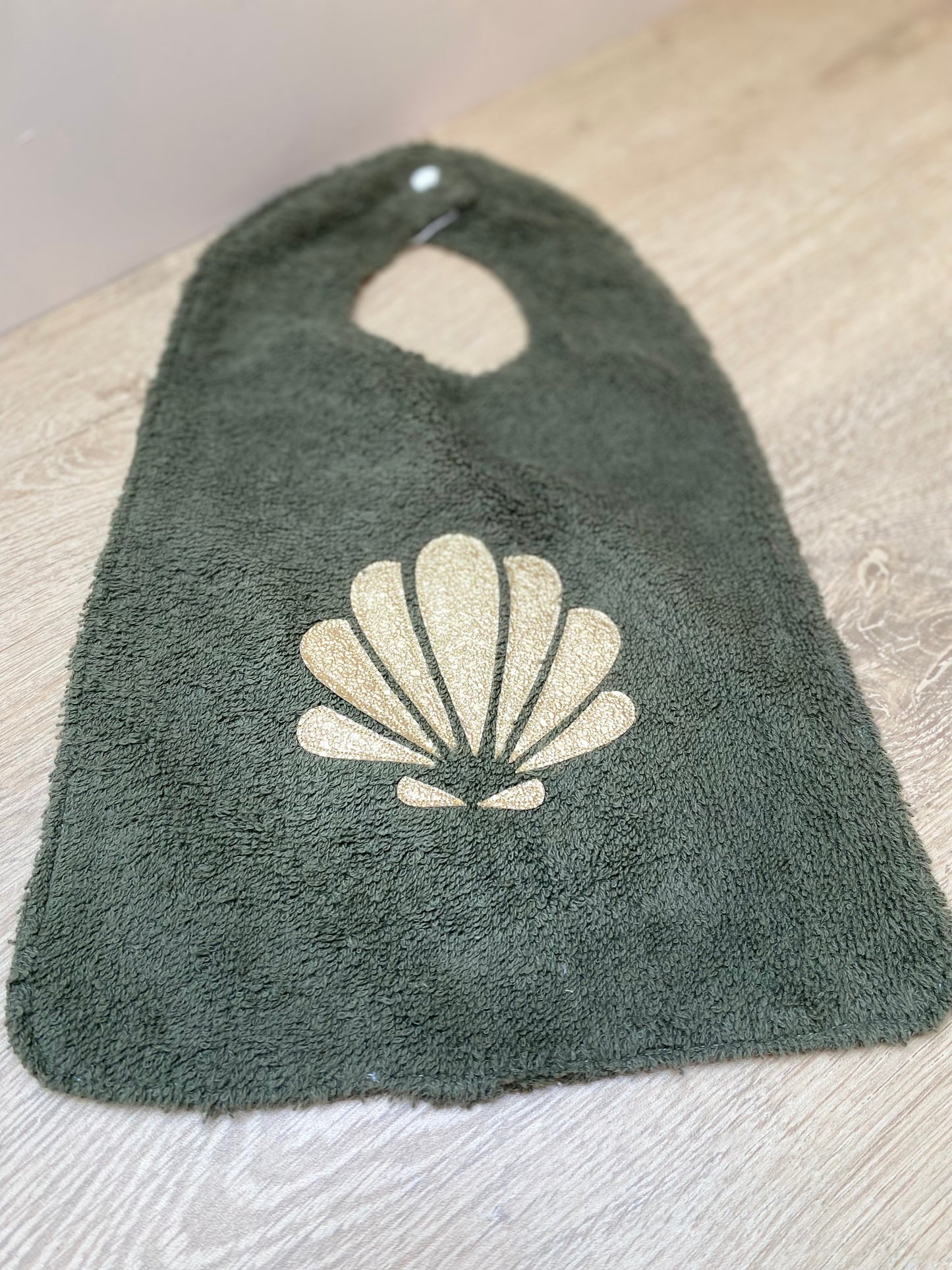 Bavoir - Collection Coquillage - Kaki/Liberty Kaki