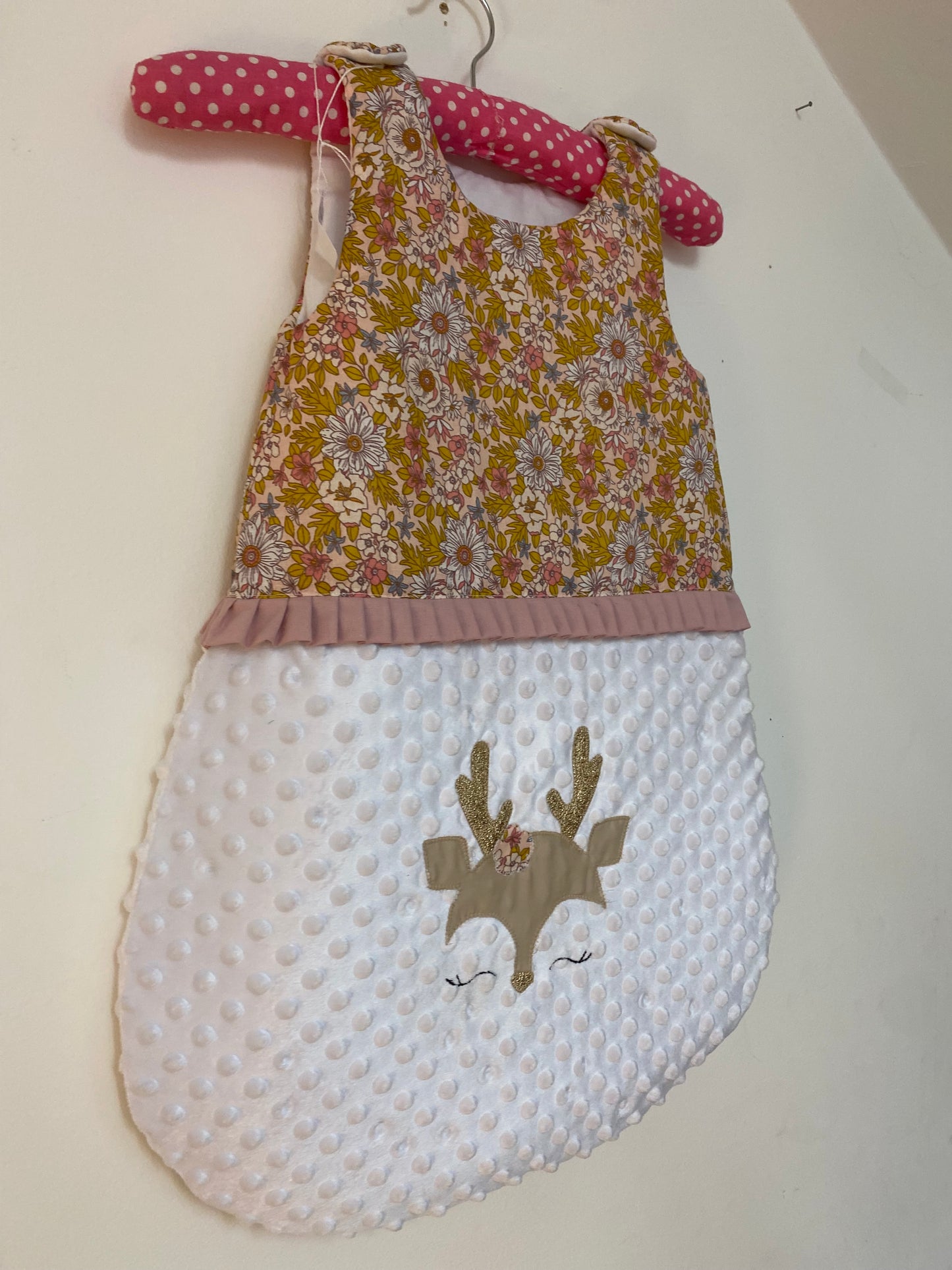 Gigoteuse 0-6M Hiver - Collection petit cerf - Rose/Moutarde