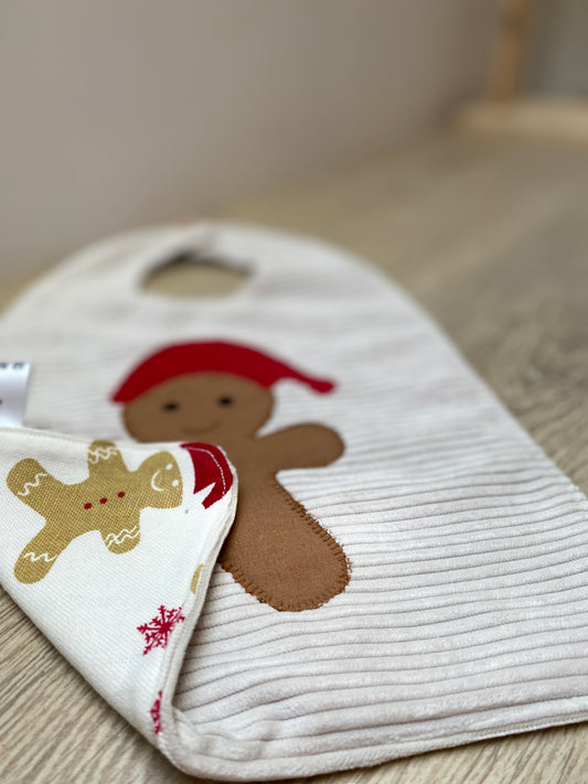 Bavoir - Collection Noël - Marron/Crème