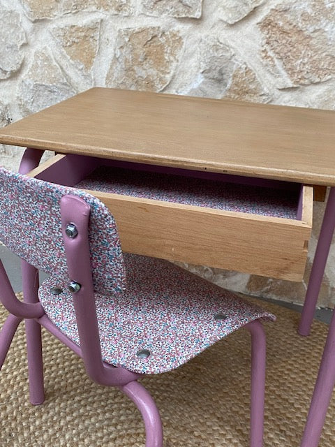 Bureau d'écolier rose liberty