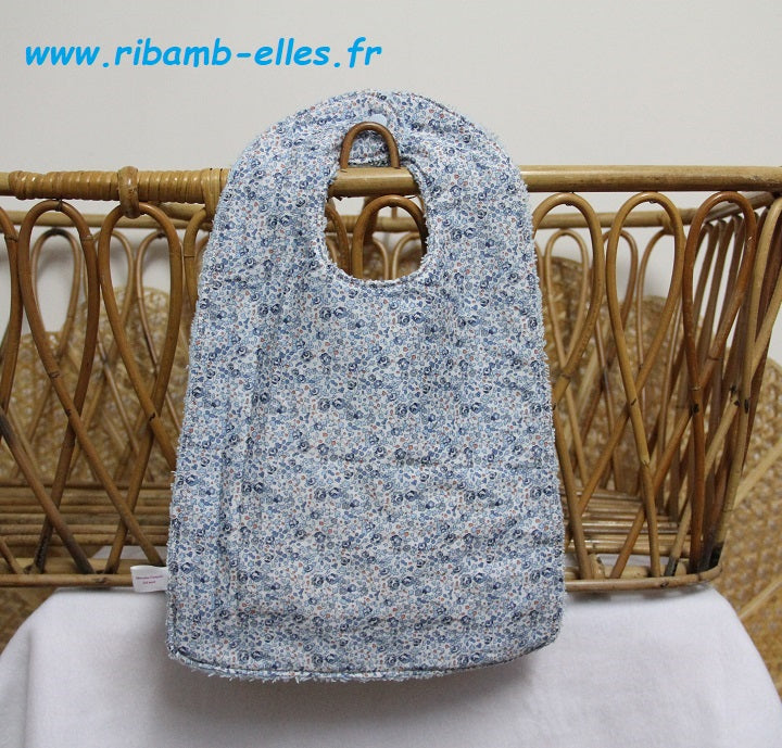 Bavoir - Collection Baleine - Bleu ciel/Rose