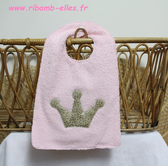 Bavoir - Collection Princes&Princesses - Rose