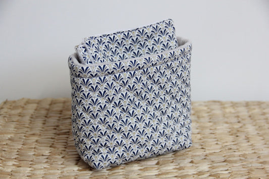 Wipes Basket - Blue/Grey