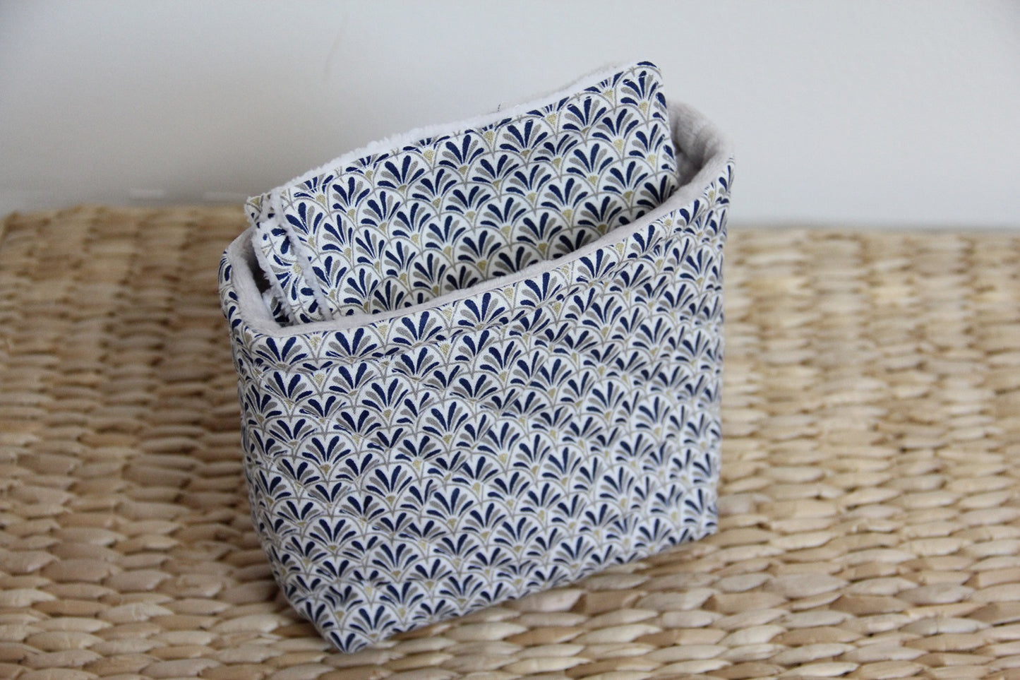 Wipes Basket - Blue/Grey