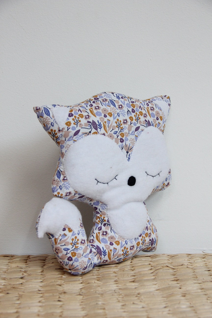 Doudou Renard moyen - Liberty violet