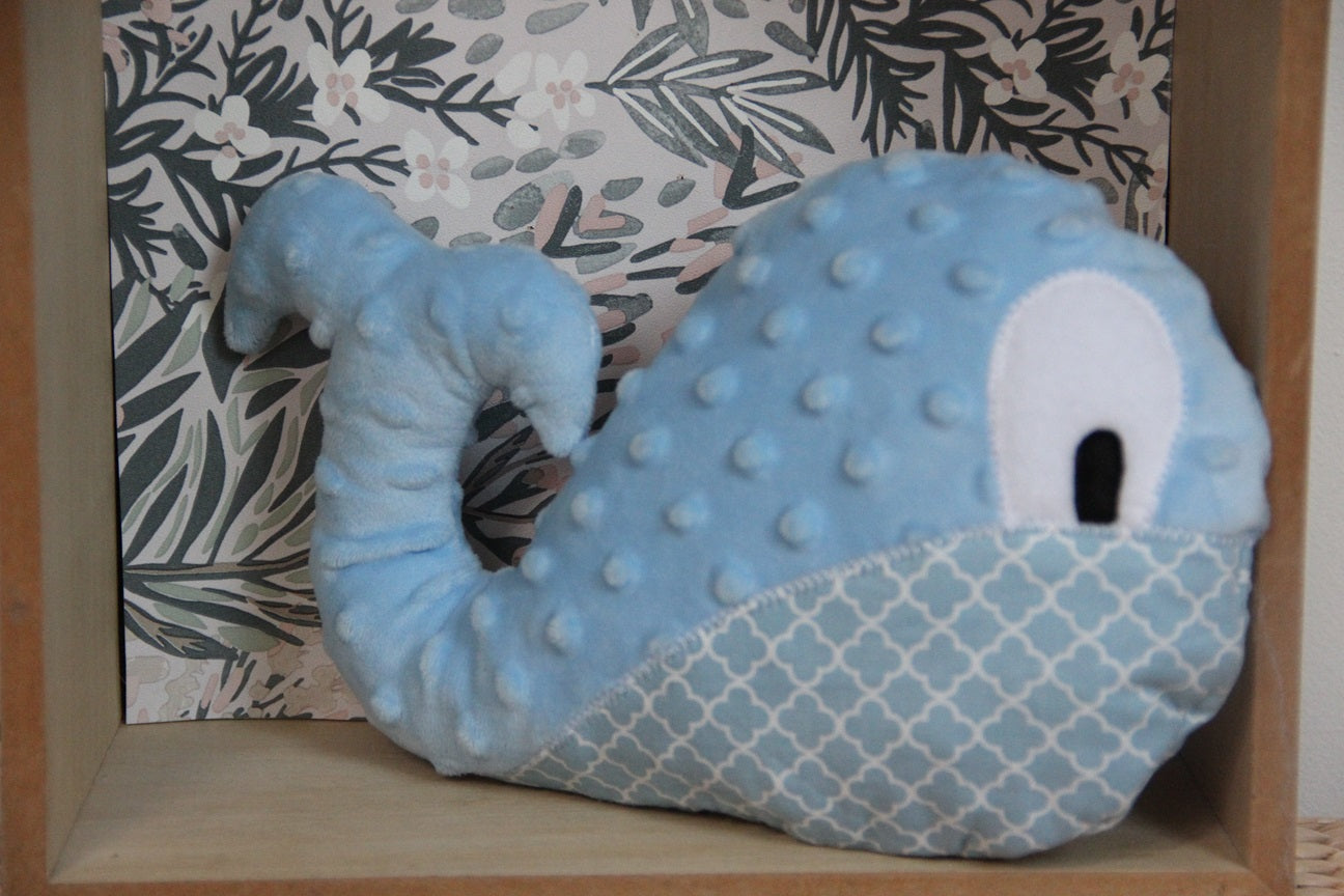 Doudou Baleine - Bleu Ciel / Origami