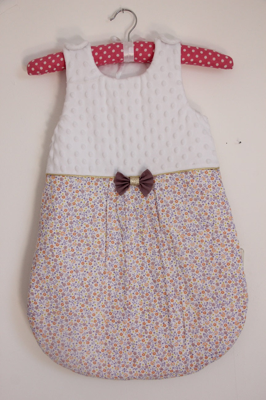 Gigoteuse Hiver 0-6M - Collection liberty - Blanc/Rose