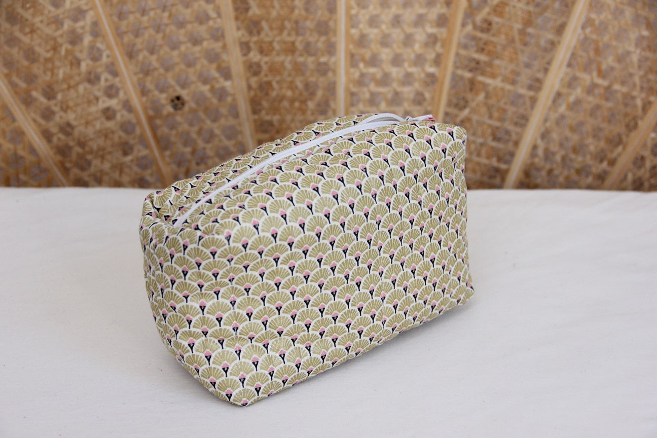 Trousse de toilettes - Blanc/Eventail Or