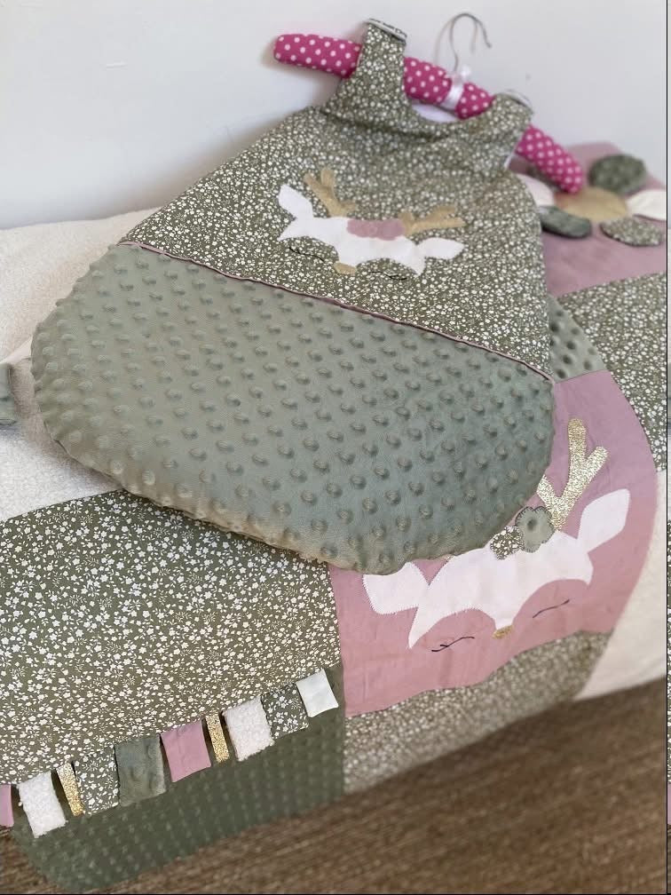 Tapis d'éveil 1 - Collection Vert sauge - Fabrication artisanale vue collection
