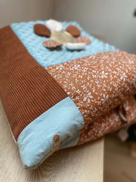 Tapis d'éveil 2 - Collection Fleurs d'Automnes - Fabrication artisanale vue pliée