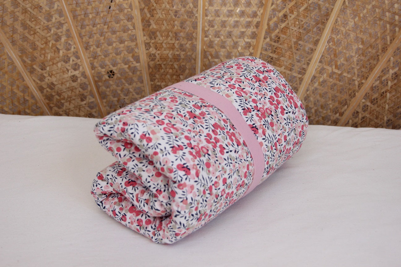 Tapis nomade - Rose/Liberty - Fabrication artisanale