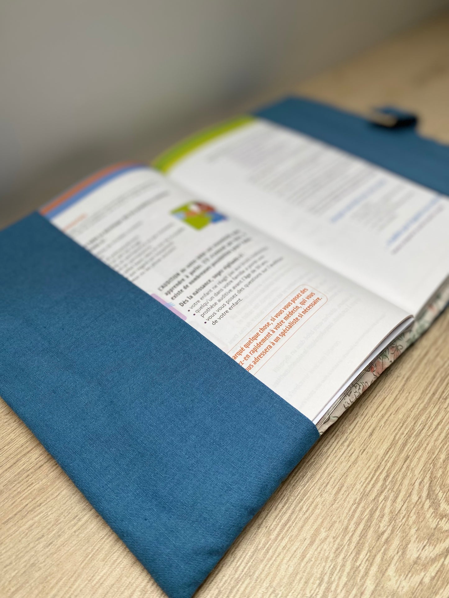 protège carnet de santé bébé fait main thème renard tons rose et bleu